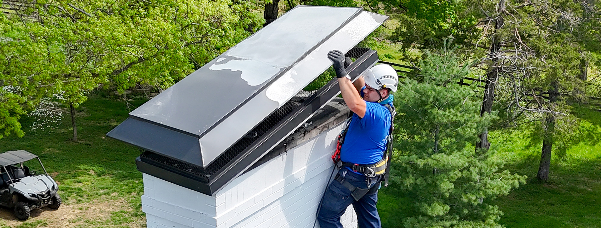 Installing new custom chimney caps in Jeffersontown & Middletown, KY