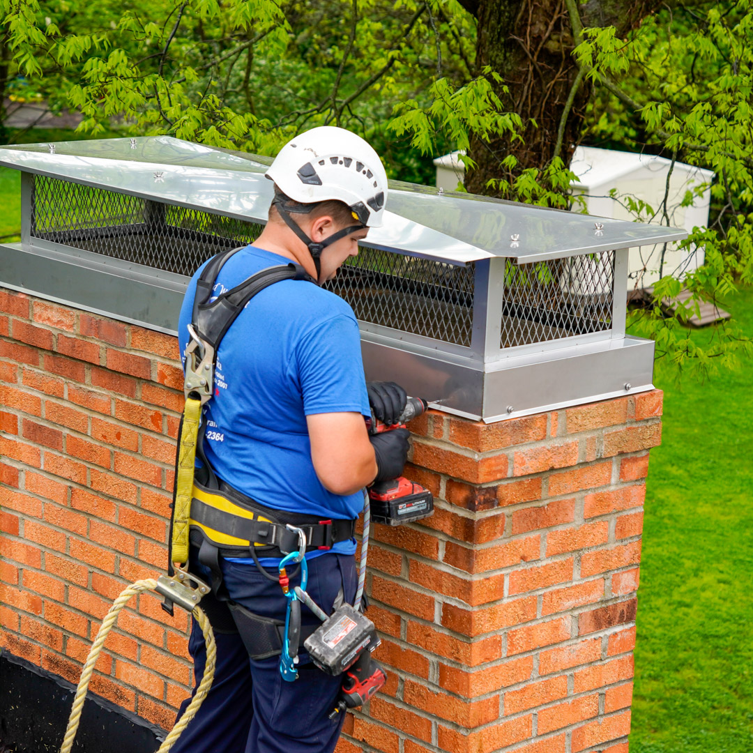 Chimney crown installation in Louisville, Kentucky