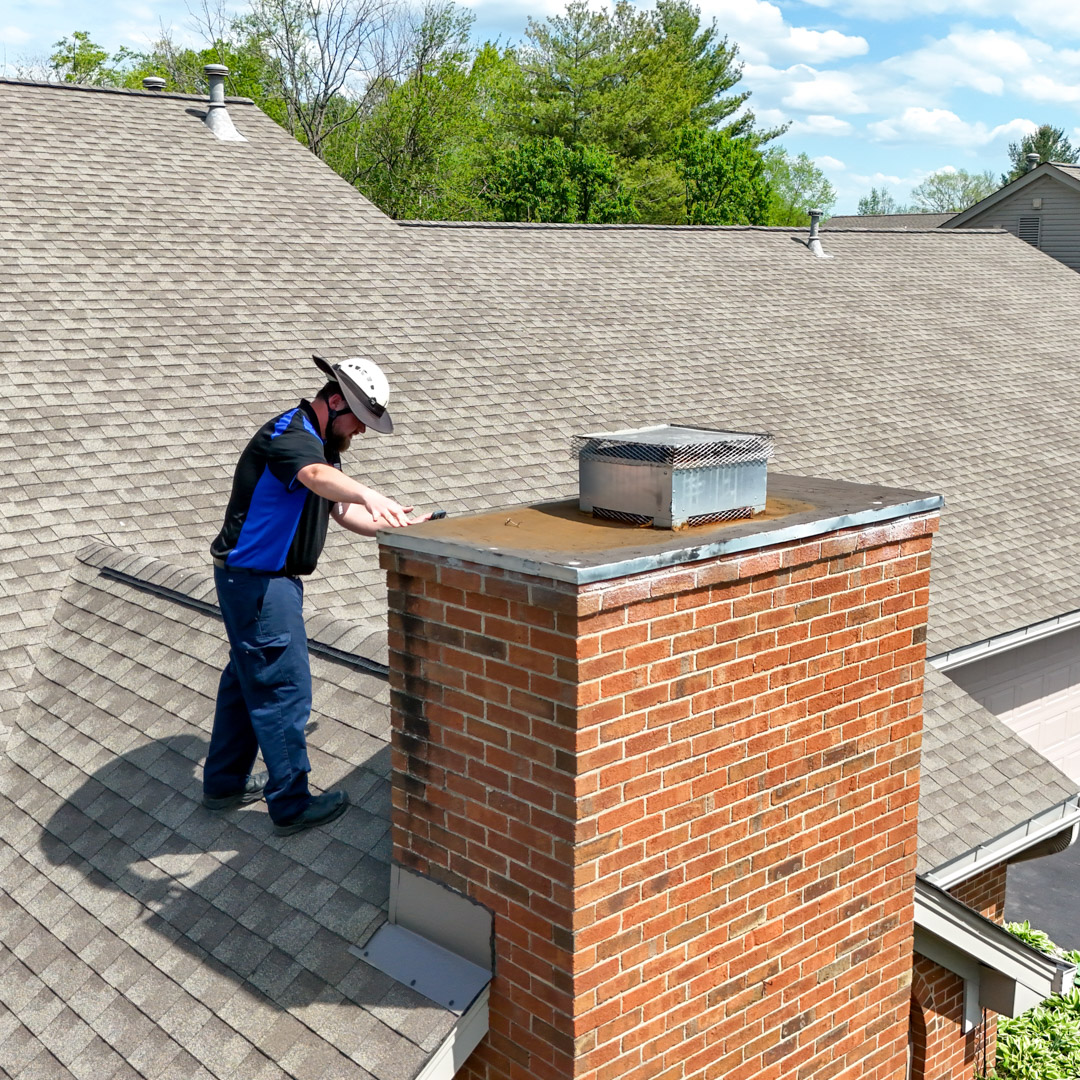Professional chimney inspection in Buckner, KY.
