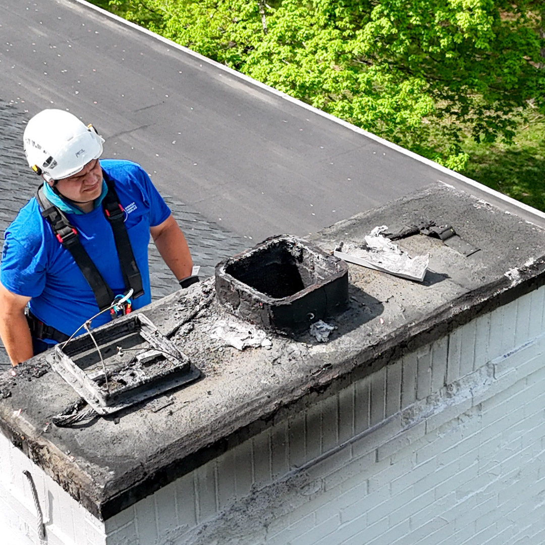 Chimney inspection in Floyd County, KY.