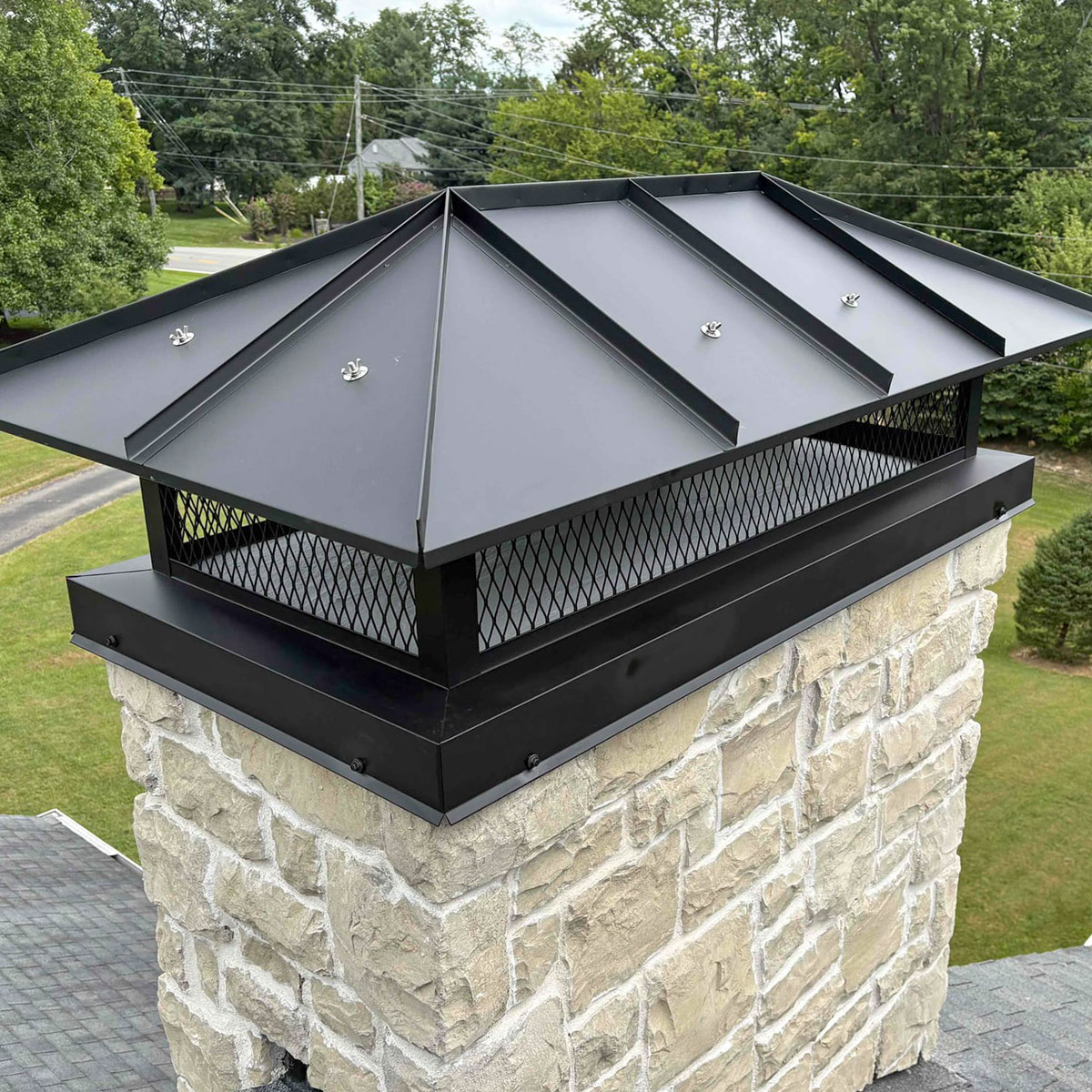 Installing new chimney caps in Floyds Knobs, IN