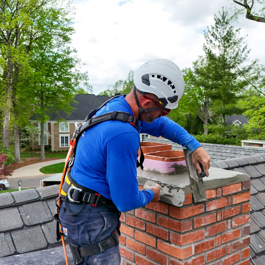 Professional chimney crown repairs and rebuilding in Louisville, KY