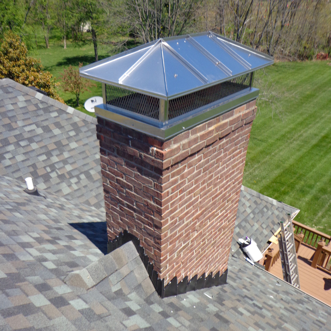 Prevent chimney leaks in Louisville, KY with a custom chimney cap. 